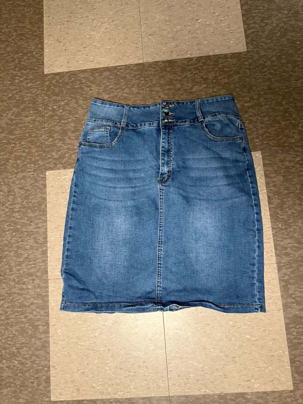Bleu High-Waist Denim Pencil Skirt Size 16